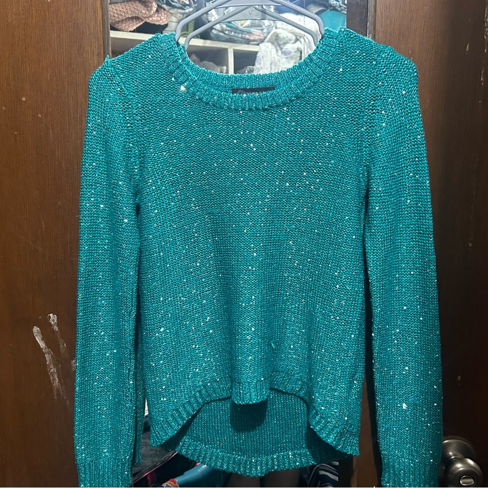 fun little teal sweater